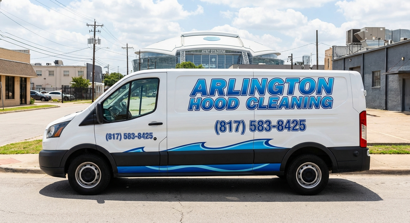 Arlington Hood Cleaning work van